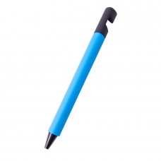 N5 soft, ручка шариковая, голубой/черный, пластик,soft-touch, подставка для смартфона, Голубой